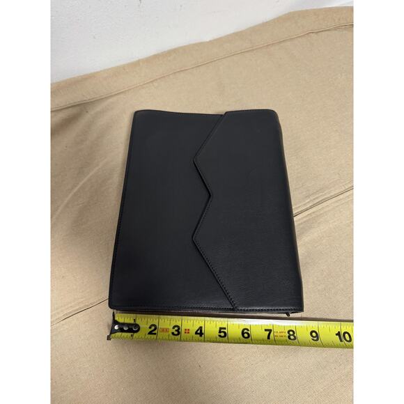 FACINE Crossbody Bag Womens Black Leather Chain Strap Envelope Made in Spain - Picture 13 of 14